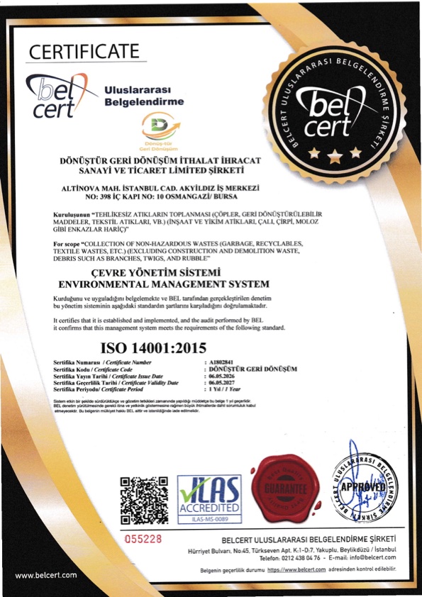 ISO 14001:2015 — Çevre Yönetim Sistemi