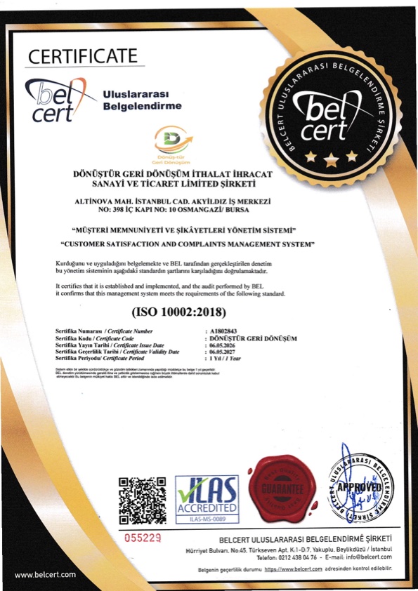 ISO 10002:2018 — Müşteri Memnuniyeti Yönetim Sistemi